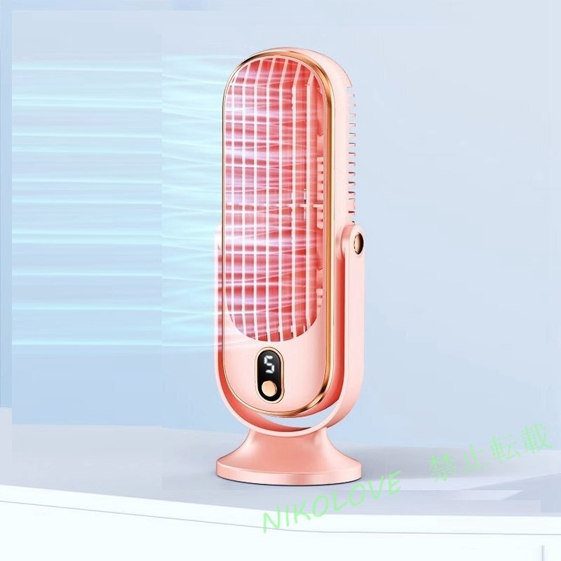 扇風機 タワーファン 卓上扇風機 サーキュレーター冷風扇ポータブル空気循環小型静音自然風 大風量 熱中症対策 LED 省エネ おしゃれピンク拍卖