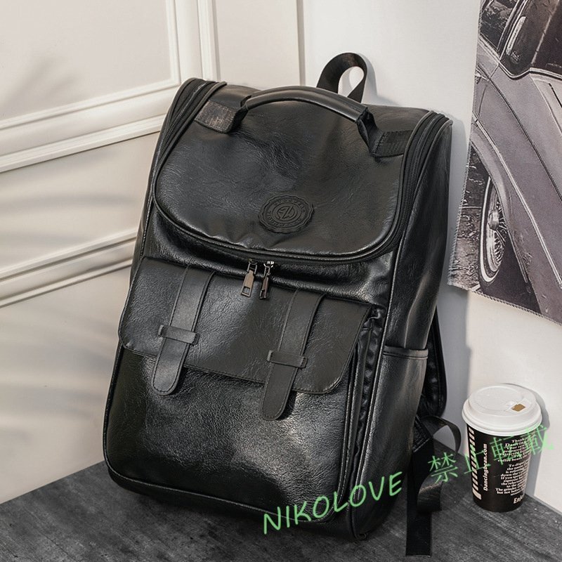 ☆新品ビジネスリュック リュックサック パソコンバッグ 鞄メンズバッグ 革バッグ メンズ バックパック PUレザー拍卖