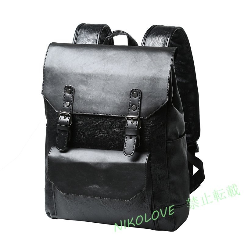 ☆新品お色選択可 デイパック リュック メンズ 高級海外ブランド レザー ヴィンテージ 選べる色 ビジネス バックパック 黒拍卖
