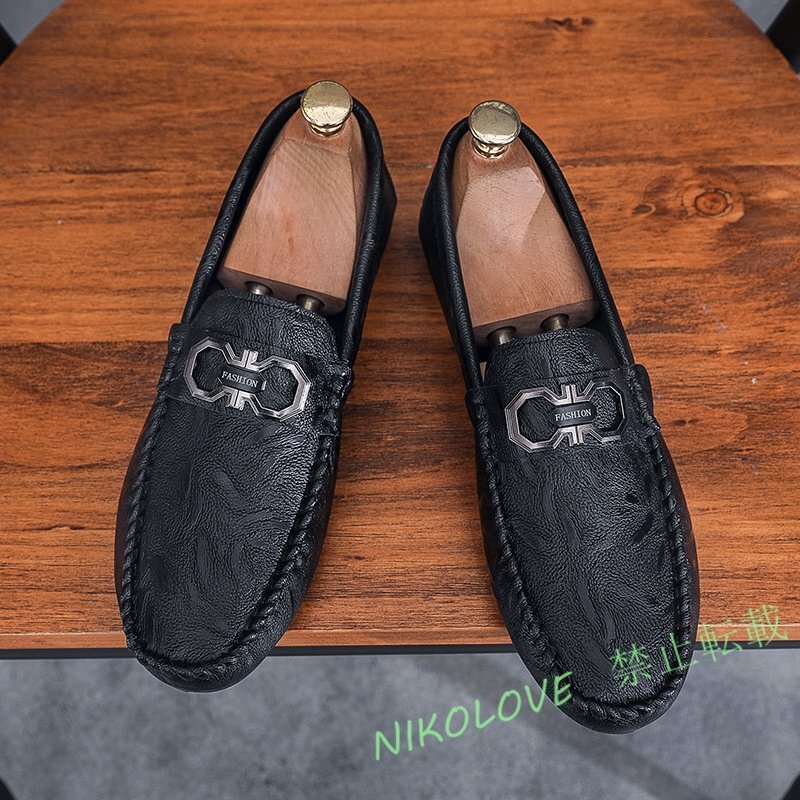 ☆新品ローファー メンズ 靴 ビジネスシューズ 紳士靴 スリッポン ドライブシューズ カジュアル ローカット 履きやすい 通勤 お洒落 黒拍卖