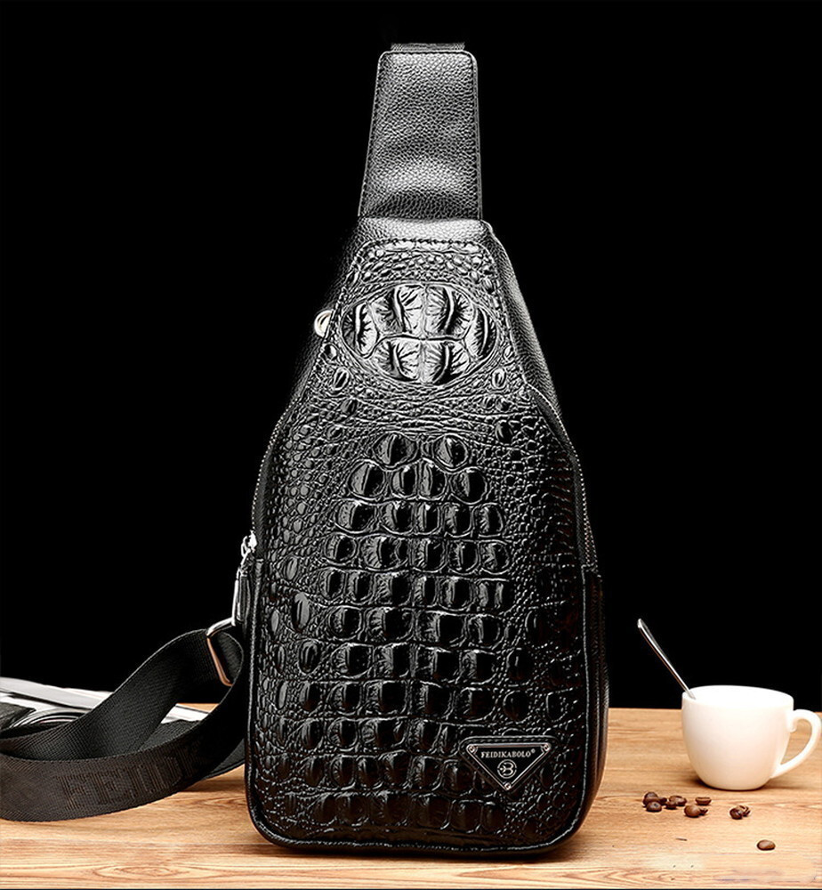 LDL837# ワニ柄 クロコダイル メンズバッグ ボディバッグ 紳士 ワンショルダーバッグ 斜め掛け 鞄拍卖