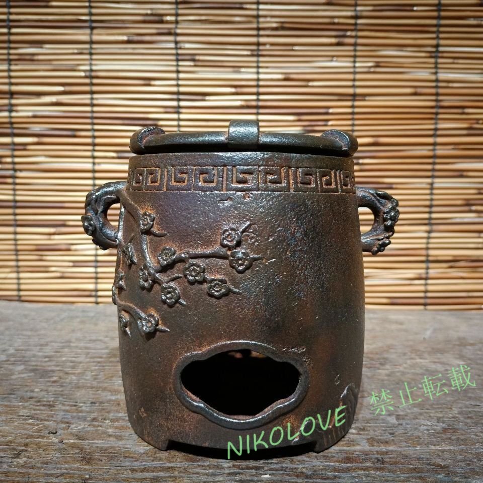 ☆新品 純手作り製作 旧鉄器 鋳鉄ストーブ お茶を沸かす お湯を沸かす バーベキューストーブ 炭ストーブ*高さ約13cm拍卖