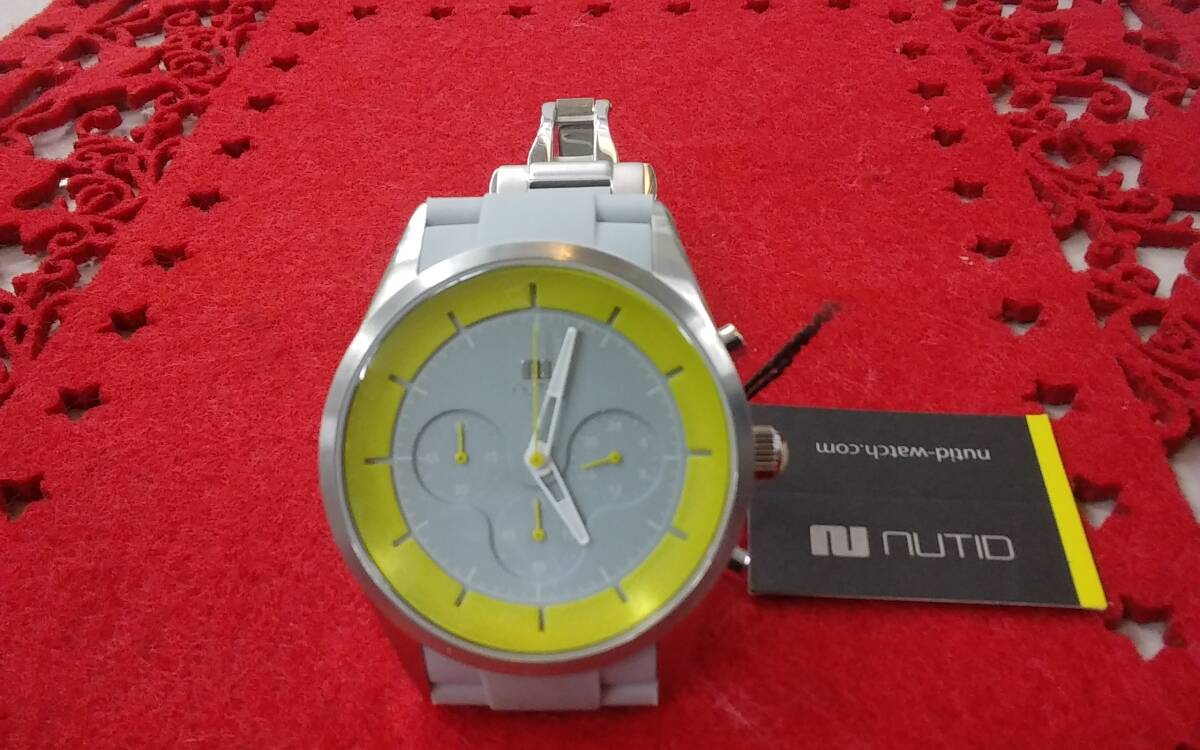 新品/NUTID/ヌーティッド /メンズ腕時計/N-1404P-D /防水クロノグラフ/シリコン ラバー /ステンレス拍卖