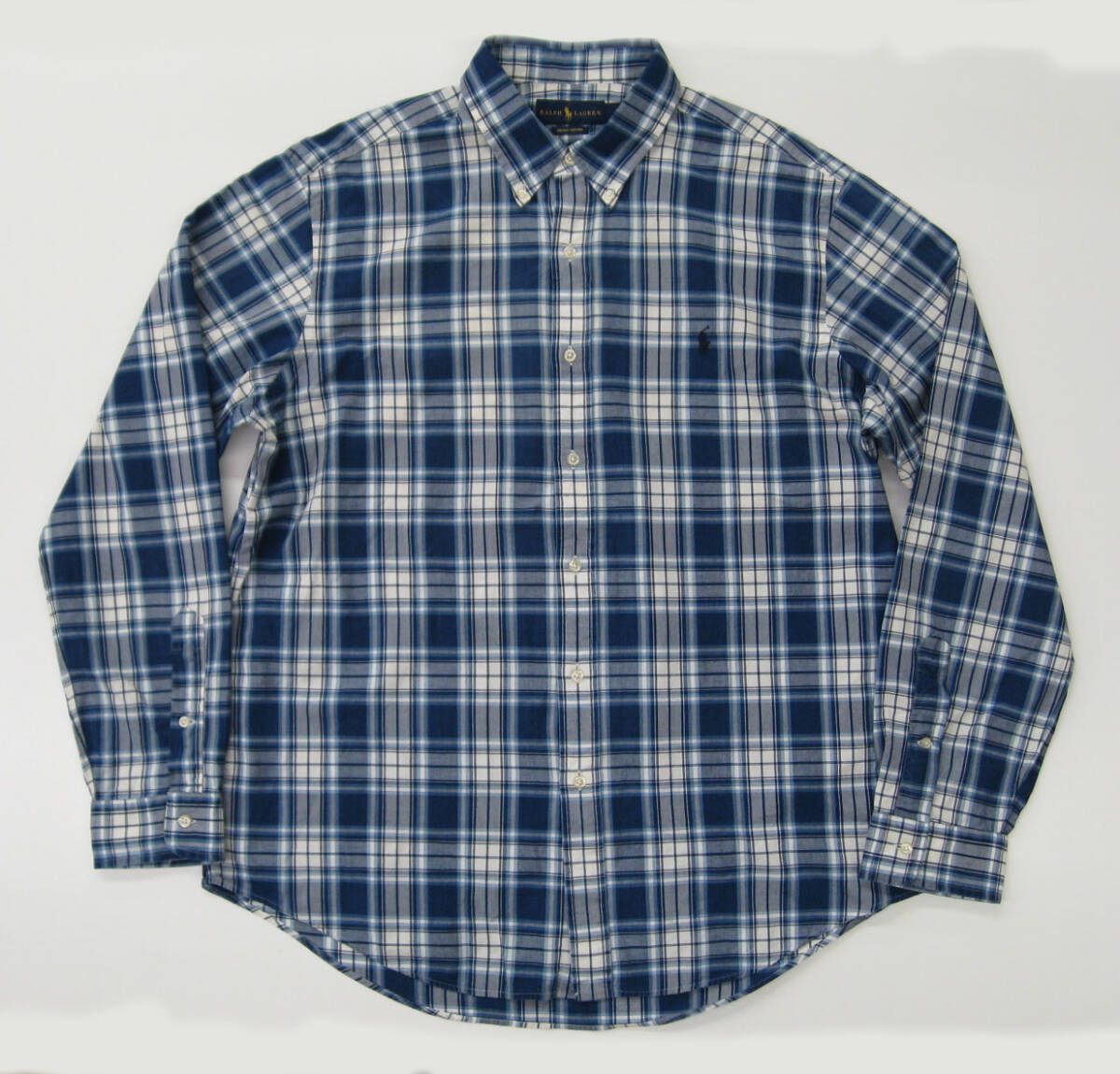 ポロラルフローレン INDIGO OXFORD ボタンダウン長袖シャツ XLサイズ 185/104A POLO 藍染 インディゴ オックスフォード 日本正規品 美品拍卖