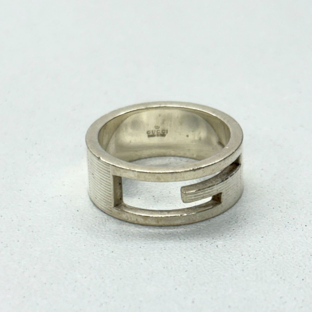T329-H42-362★ GUCCI グッチ アクセサリー 指輪 リング Gロゴ シルバー 925 シルバーアクセサリー 14号 KA拍卖
