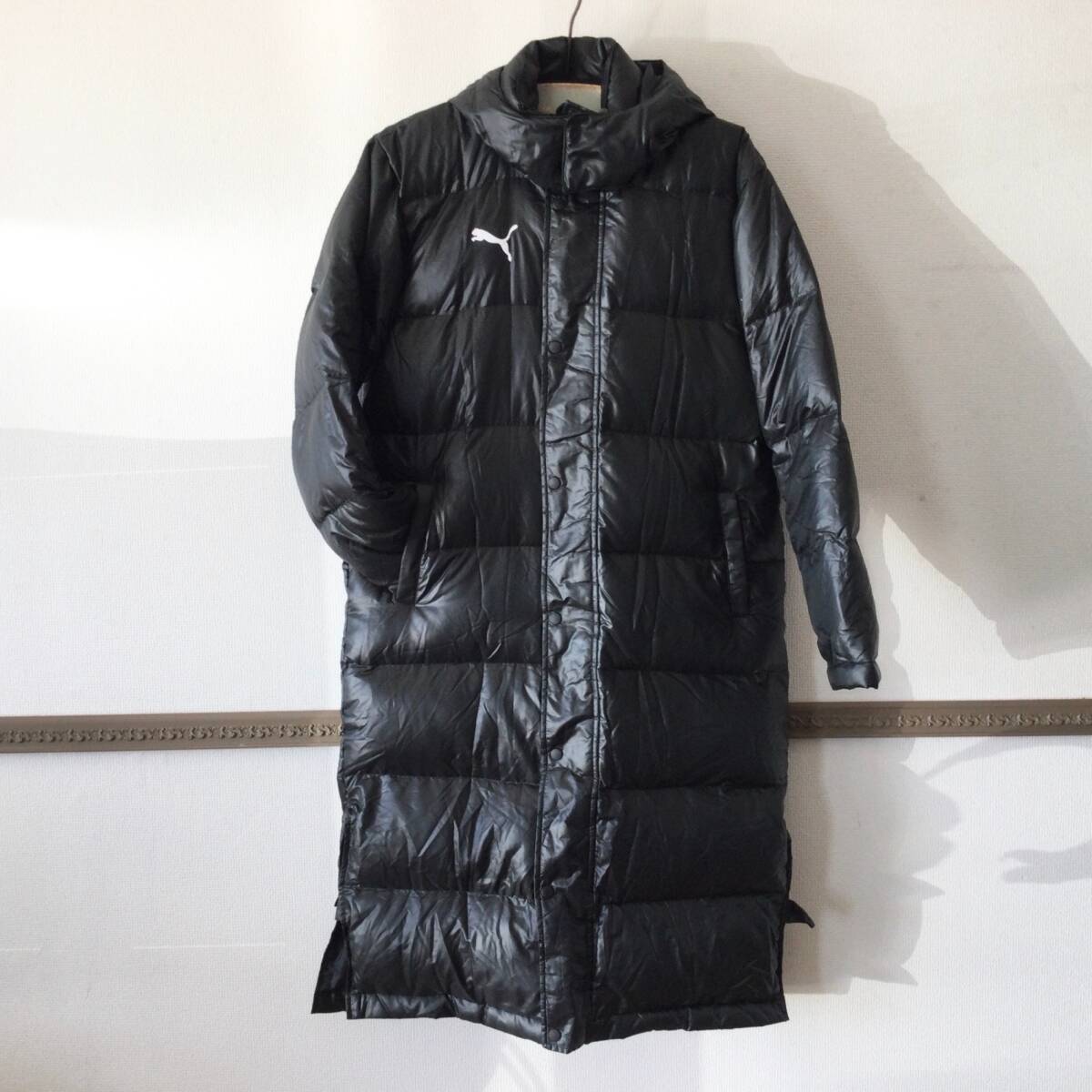 10218 PUMA プーマ FOUNDATION ロングダウンコート 901784 2WAY スーパーロング ベンチコート Mサイズ ブラック拍卖