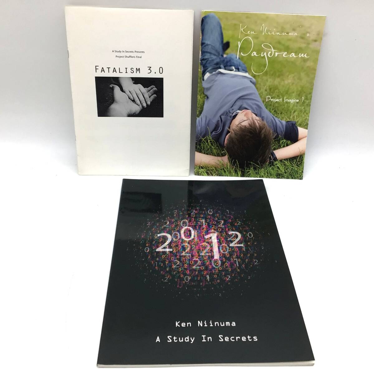 10262 【手品】新沼研 マニュアル 3冊セット FATALISM3.0 Daydream Secret Code:2012 マジック トリック レクチャー Ken Niinuma拍卖