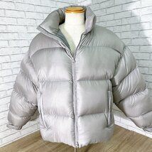 1024 【2019AW】BEAMS ビームス ショートルーズ ダウン ジャケット Lサイズ ダウン90% フェザー10% ライトグレー 700フィル拍卖