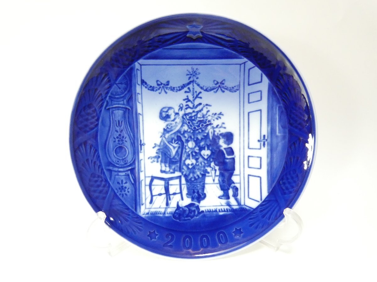 ☆ロイヤルコペンハーゲンイヤープレート2000箱付 Trimming the Tree☆SYS21097拍卖