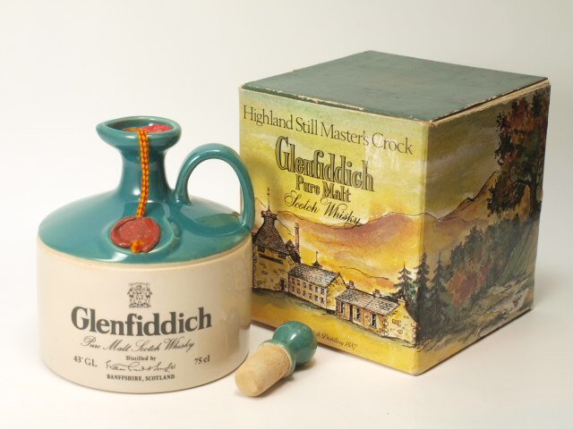★★Glenfiddich グレンフィディック ピュアモルト 陶器ボトル 750ml/43% 箱/替栓付★AKA98446拍卖