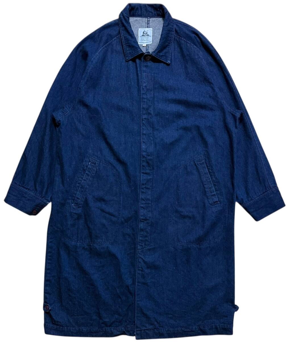 PRODUCED BY BENDORN プロデュース バイ ブレンダー 90s ヴィンテージ オールド インディゴ染め ステンカラーコート FREE拍卖