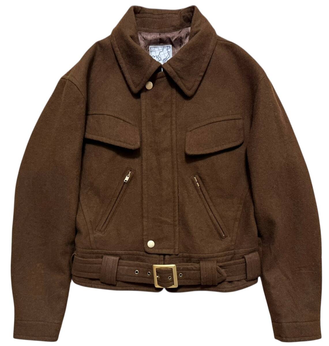 PART2 BY JUNKO SHIMADA PART2 バイ ジュンコシマダ 90s ヴィンテージ オールド ウール ライダースジャケット 9号 ブラウン拍卖