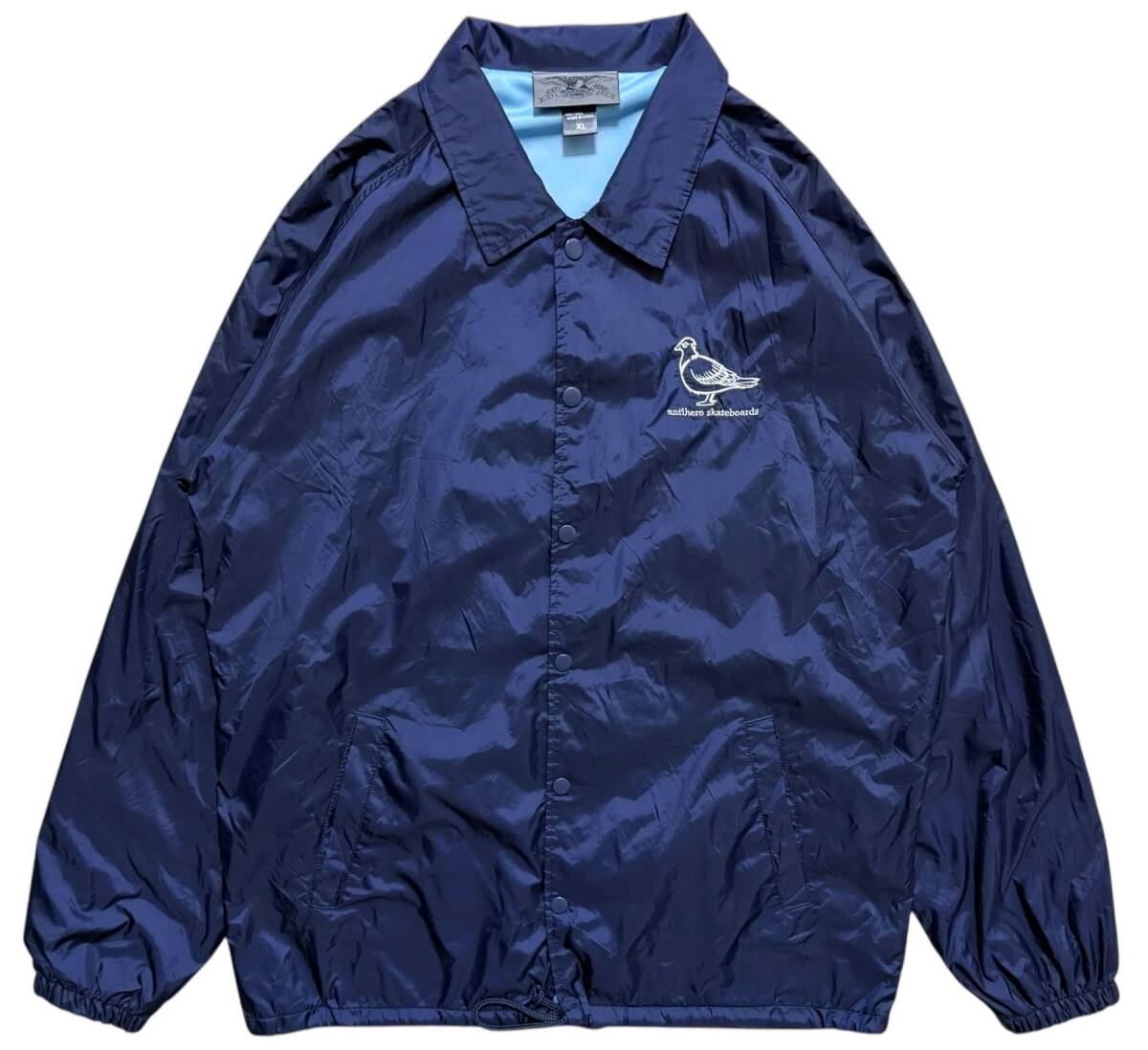希少 レア ANTI HERO アンタイヒーロー アンチヒーロー コーチジャケット XL 紺 ネイビー拍卖