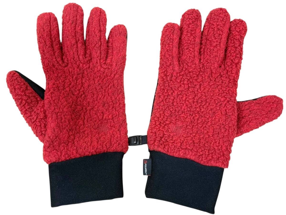 Goldwin ゴールドウイン 秋冬モデル ポーラテックマイクロフリースグローブ グローブ 手袋 メンズ M レッド/ブラック拍卖