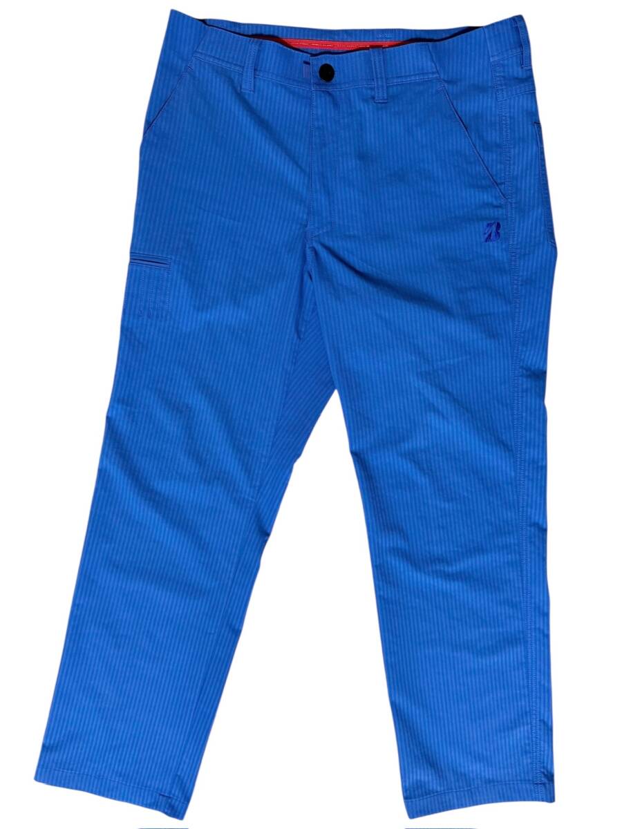 BRIDGESTONE GOLF ブリヂストンゴルフ ゴルフウェア MCSU-DGM04K B-1000 ストライプ柄 ゴルフパンツ ロングパンツ 88 ブルー拍卖