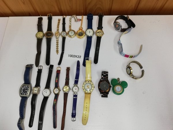 1002K22 腕時計 懐中時計 ジャンク品 おまとめ20点 CITIZENシチズン GUESS など ※動作未確認拍卖