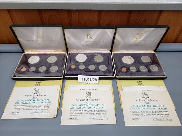 1101U28 世界の硬貨 記念コイン おまとめ ヴァージン諸島 1973 拍卖