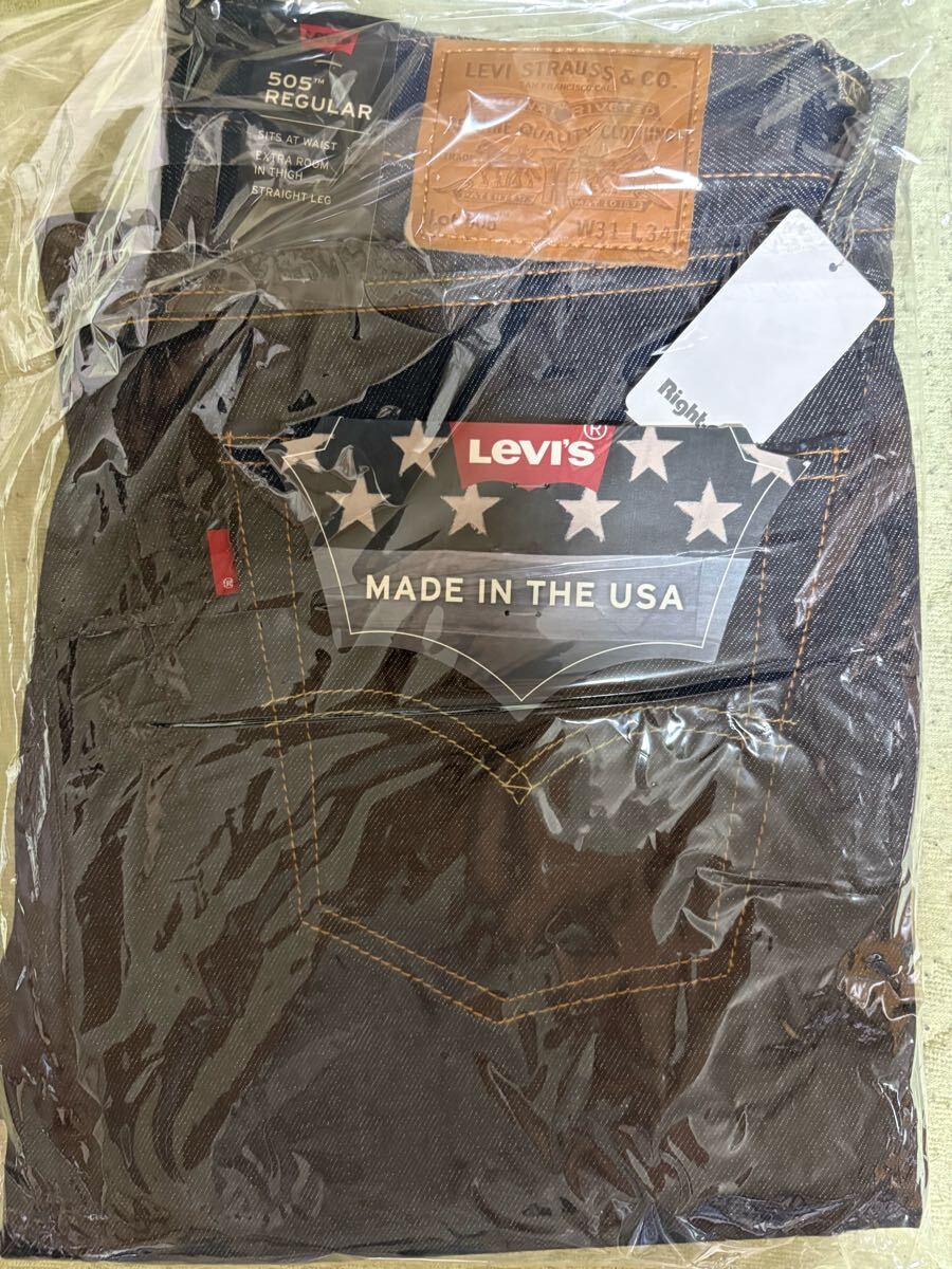 made in the usa リーバイス levi's w31 新品 505 リジット 赤耳 拍卖