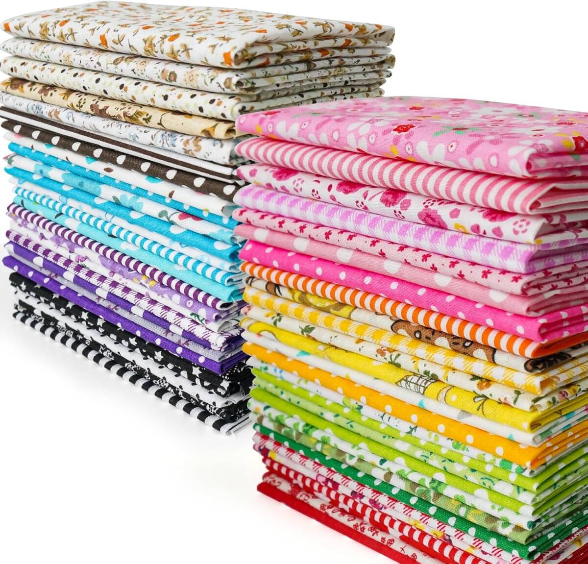 56枚セット 花柄 パッチワーク布 綿100% 生地 プリント生地 カットクロス 可愛い はぎれ 福袋 DIY手芸用 布セット 25X25cm 拍卖