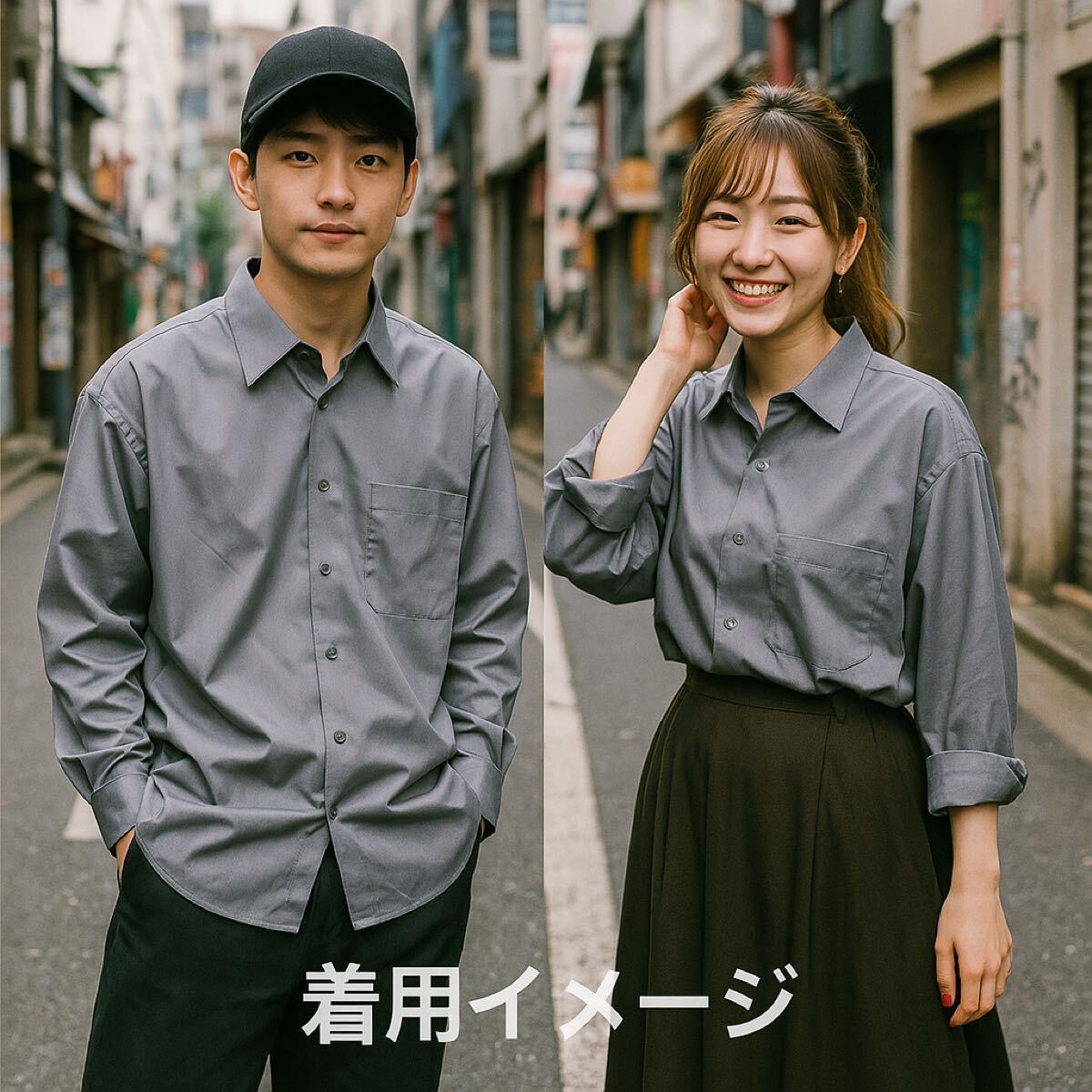 【美品】GEOFFREY BEENE ジェフリービーン サテン シャツ グレー ビッグシルエット 長袖 90s リバイバル モード系 ストリート 古着 #SB0246拍卖