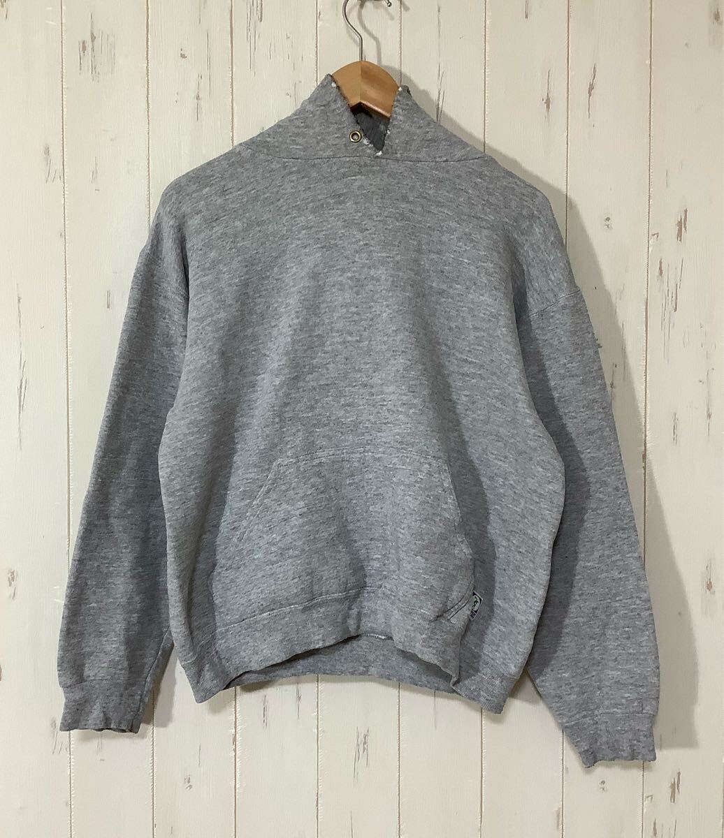 そ1721 USA製 DISCUS ディスカス プルオーバー スウェットトレーナー S グレー 裏起毛 オールド フーディ拍卖
