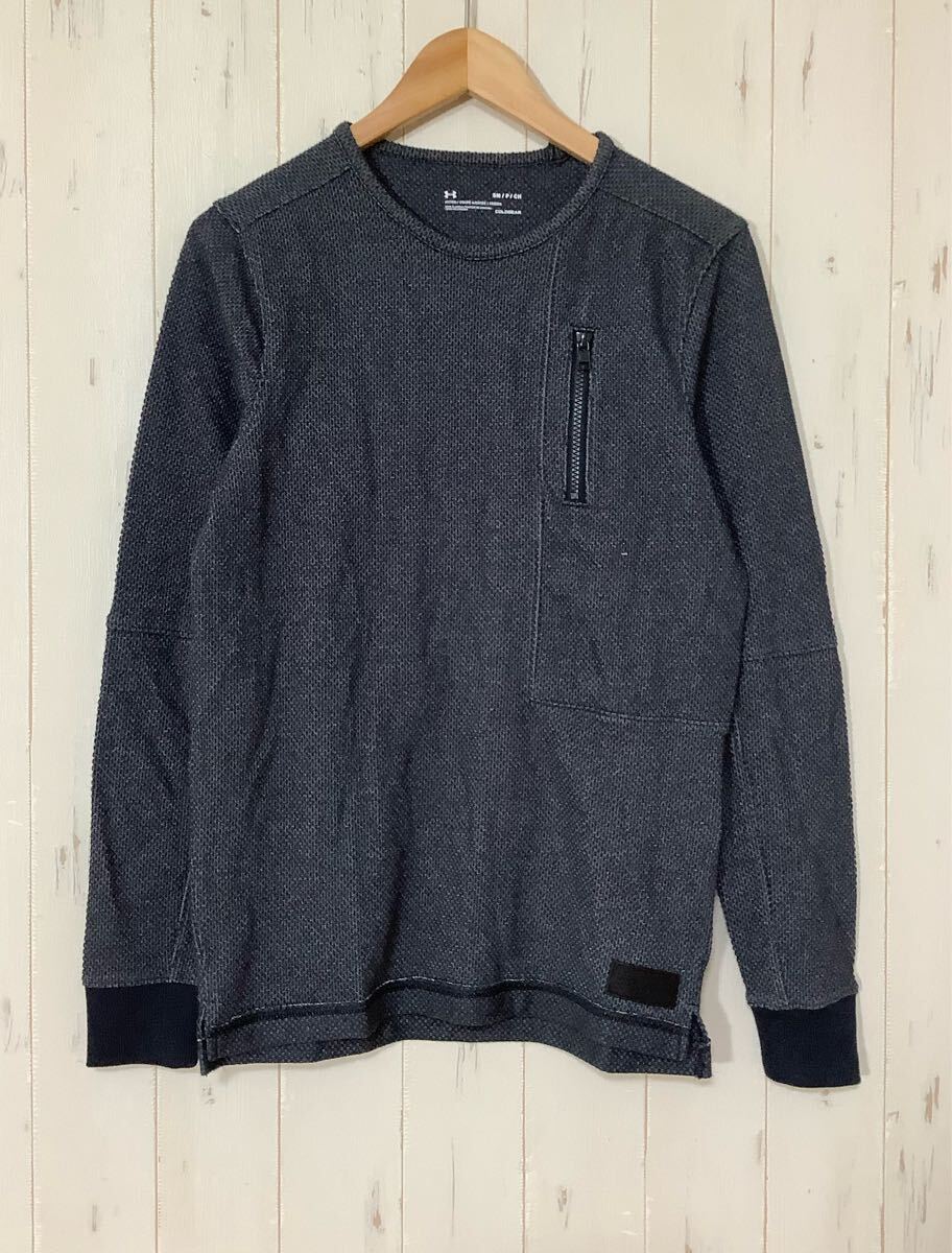 き1762 UNDER ARMOUR アンダーアーマー 長袖Tシャツ SM グレー コールドギア 拍卖