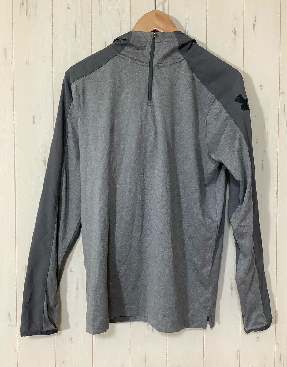 く1728 UNDER ARMOUR アンダーアーマー ハーフジップ トレーニングウェア SM グレー コールドギア 拍卖
