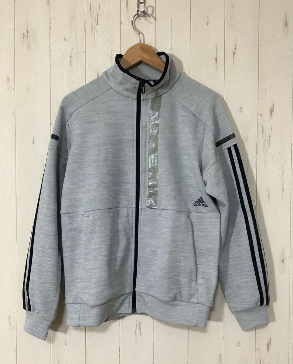 そ1800 adidas アディダス トラックジャケット トラックトップ ジャージジャケット S グレー 拍卖
