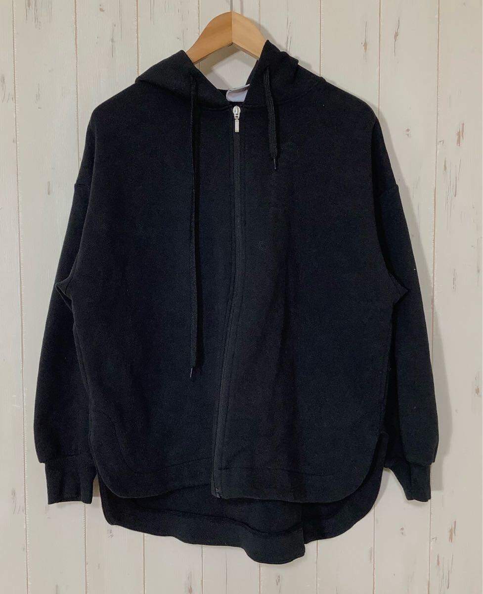 く1740 TIGORA ティゴラ ジップアップ スウェットパーカー L ブラック レディース 拍卖