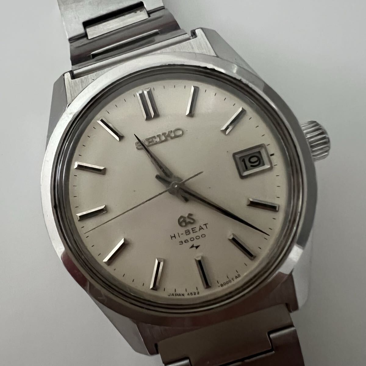 ●40 SEIKO セイコー グランドセイコー GS ハイビート腕時計 自動巻 4522-8000 稼働品 社外ベルト拍卖