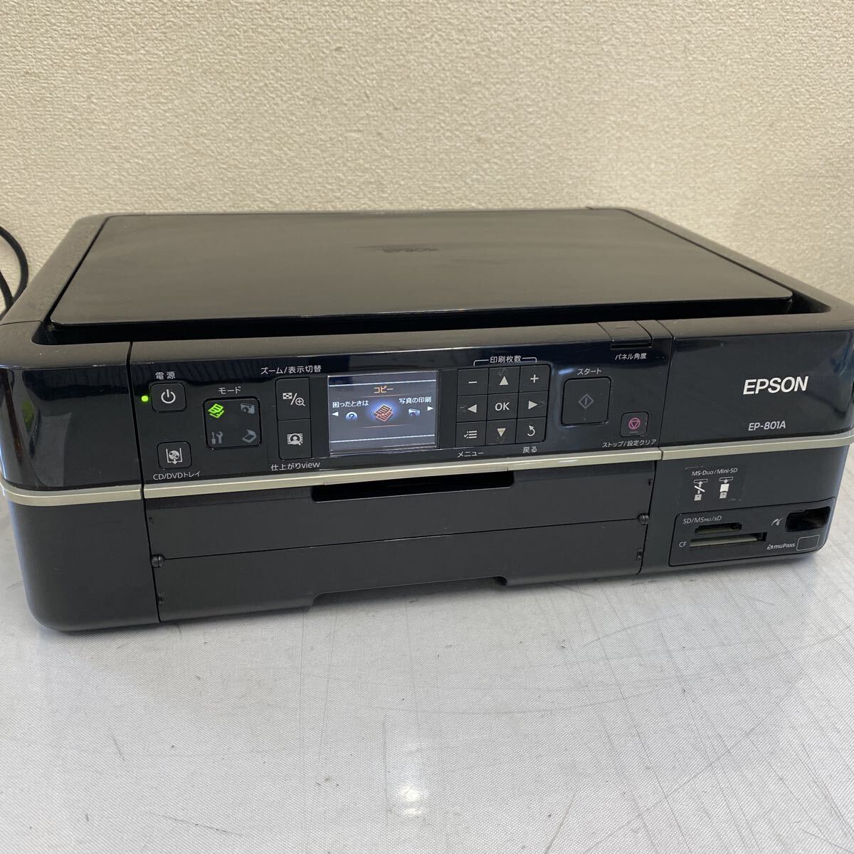 ◎203 EPSON エプソン インクジェットプリンター C391A EP-801A ブラック 通電確認済み拍卖