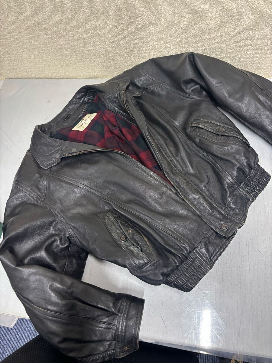 ◎21 レザージャケット 黒 本革 ブラックPIERRE BALMAIN 2点拍卖