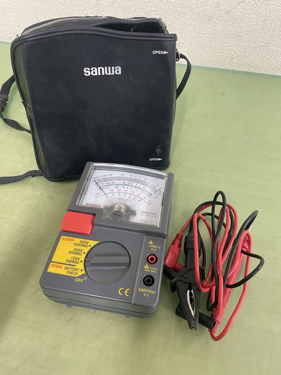 ※168 SANWA サンワ 三和電気計器 絶縁抵抗計 アナログ DM5218S 125V 250V 500V 通電未確認拍卖