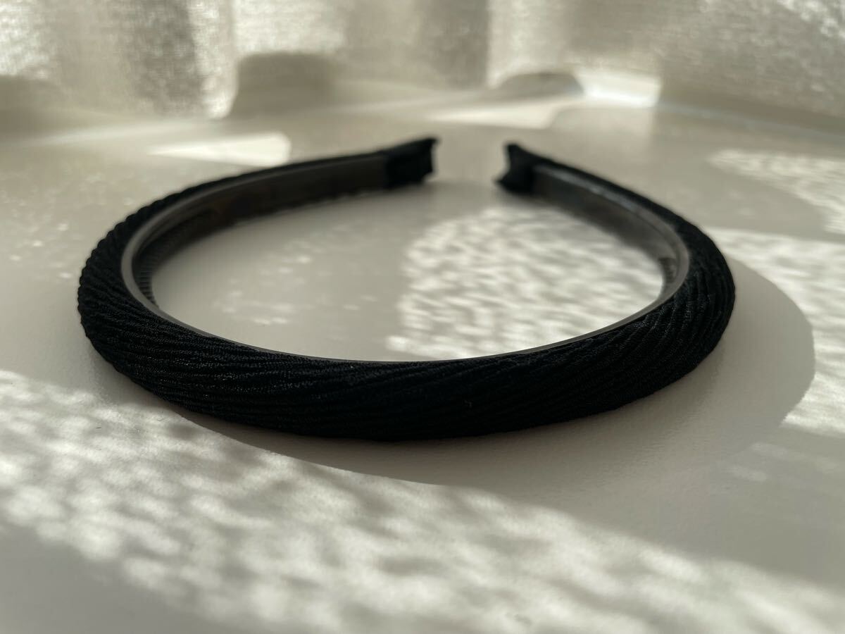 ブラック布地張り カチューシャ 美品 黒拍卖