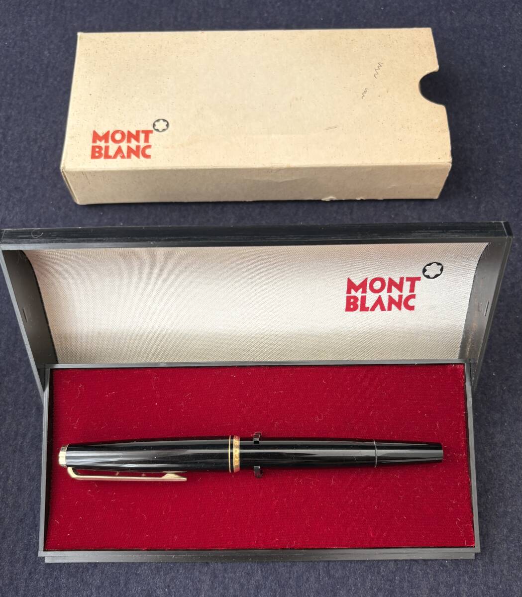 高級筆記具 MONTBLANC モンブラン 万年筆 収納ケース付き ペン先刻印「585」 ドイツ製 筆記用具 文房具 文房四宝 拍卖
