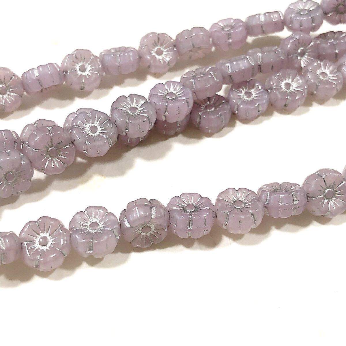 PREハワイアンフラワー 8mm10個 チェコビーズ pih拍卖