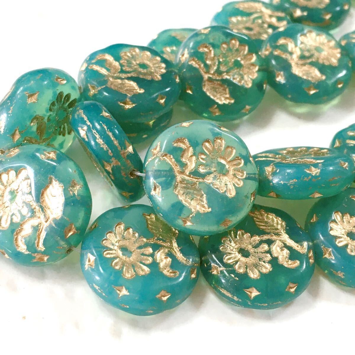 コインフラワー18㎜4個 チェコビーズ cggu拍卖