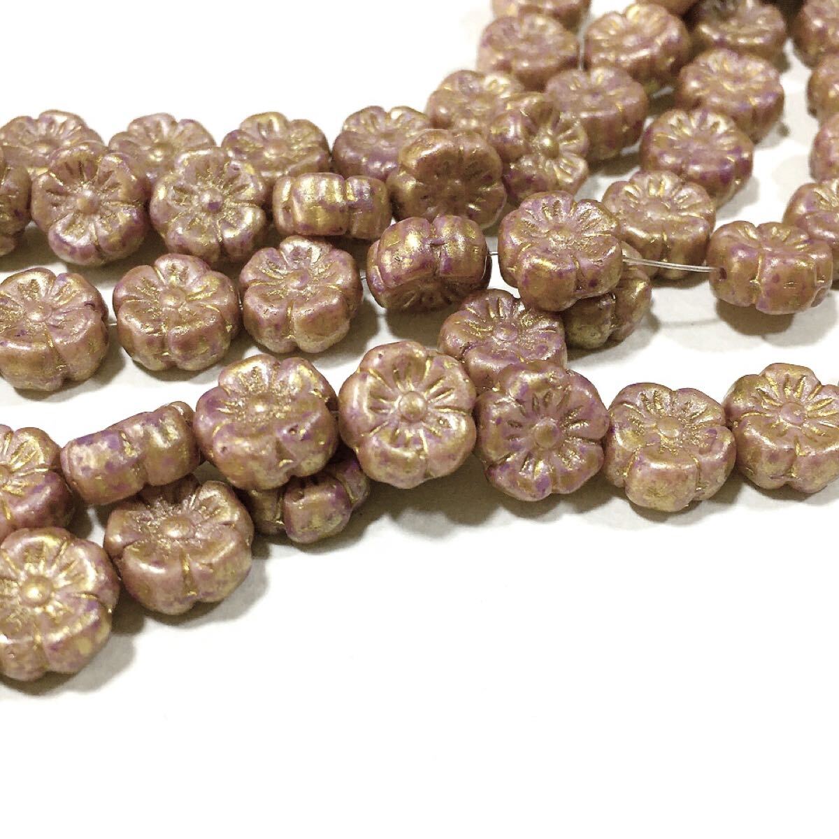 PREハワイアンフラワー 8mm10個 チェコビーズ ma05拍卖