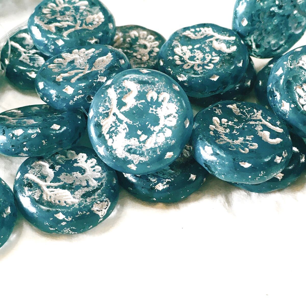 コインフラワー18㎜4個 チェコビーズ gcm拍卖