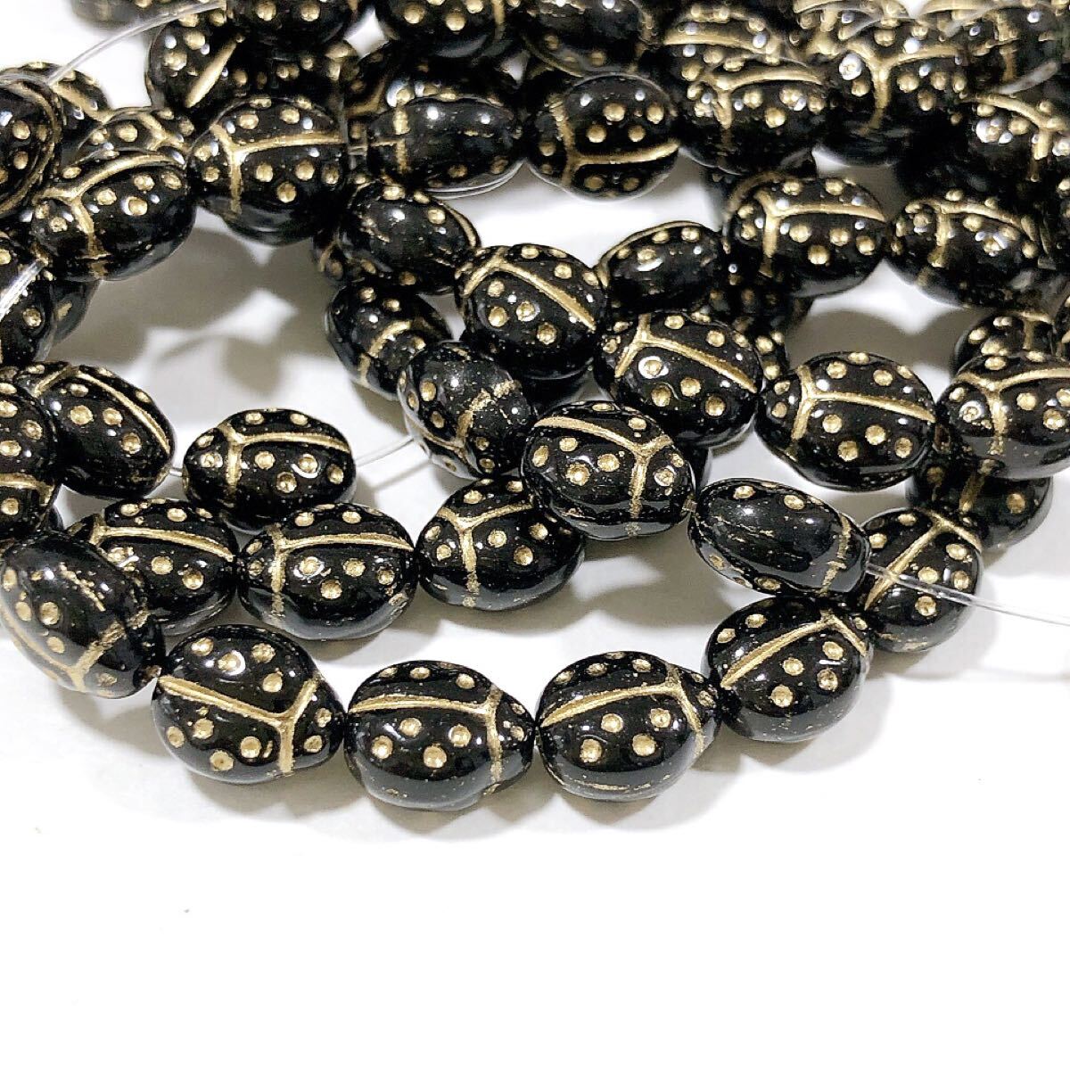 てんとう虫9mm10個 チェコビーズ bg拍卖