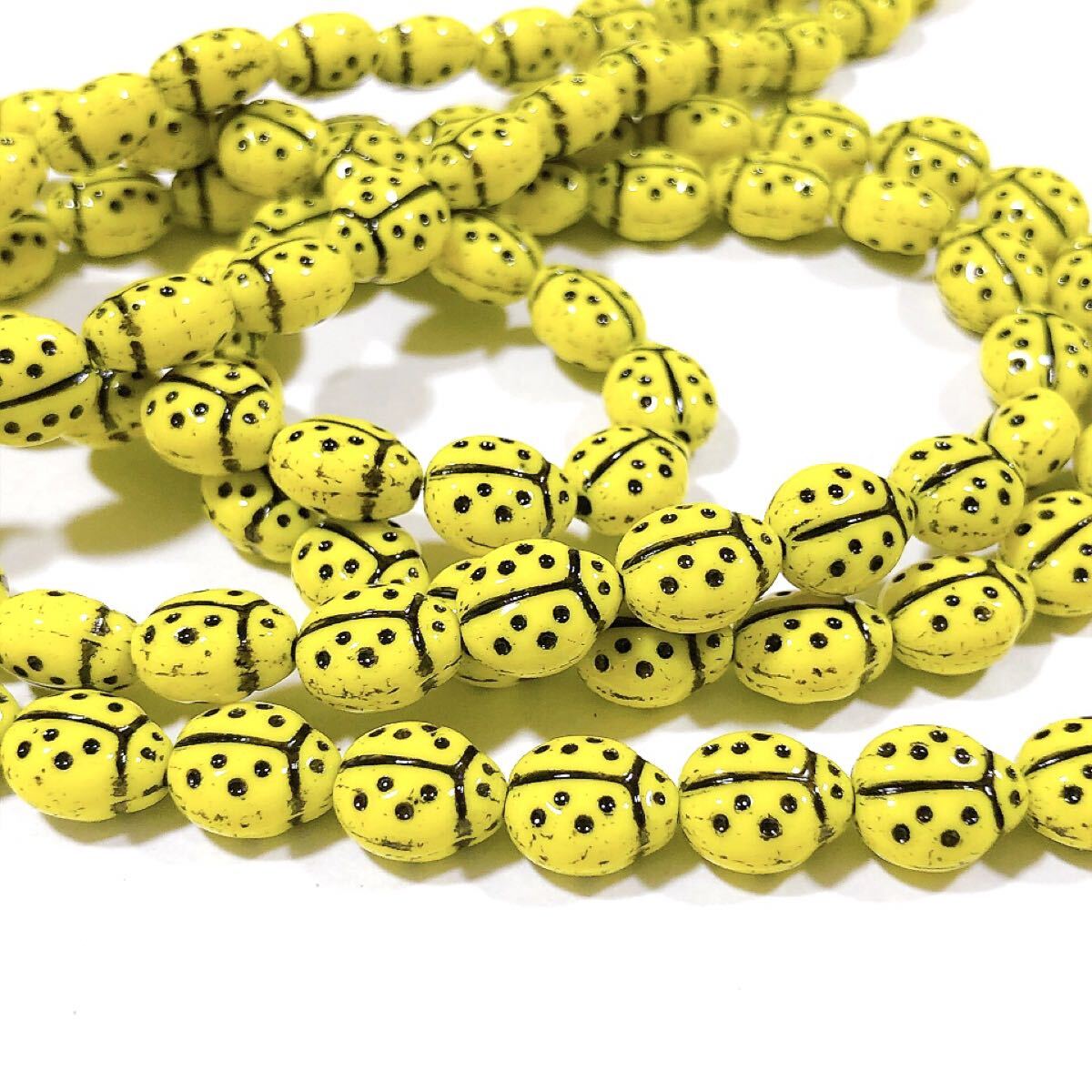 てんとう虫9mm10個 チェコビーズ ye拍卖