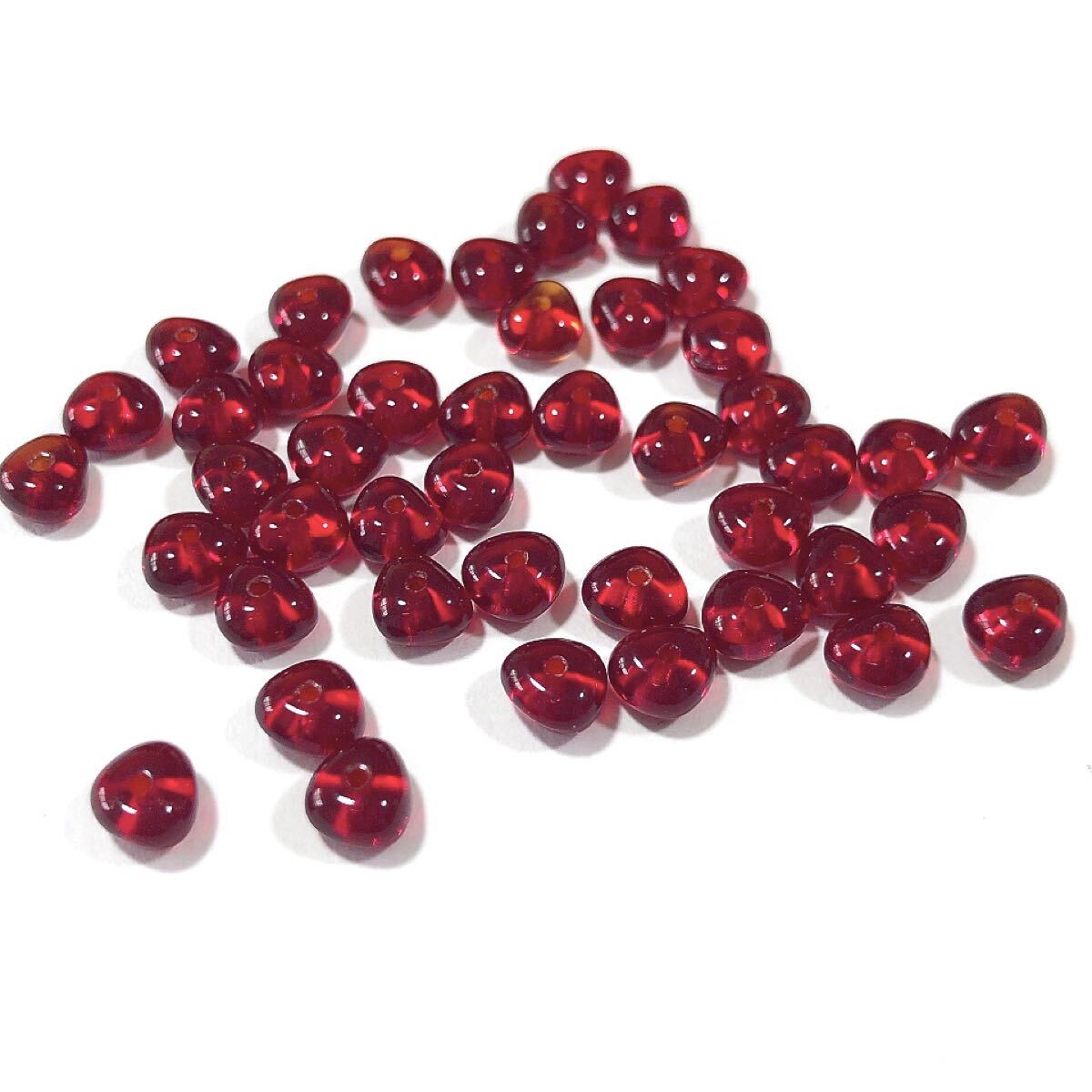 ポテト6mm40個 チェコビーズ red拍卖