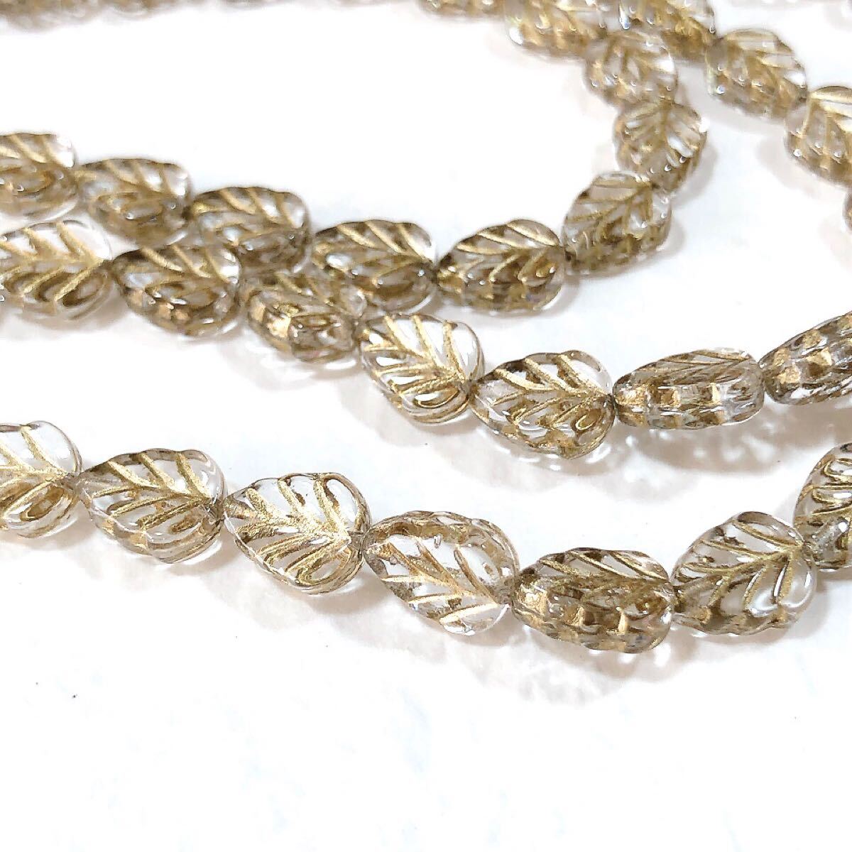 ミントリーフ 14個 チェコビーズ cr拍卖