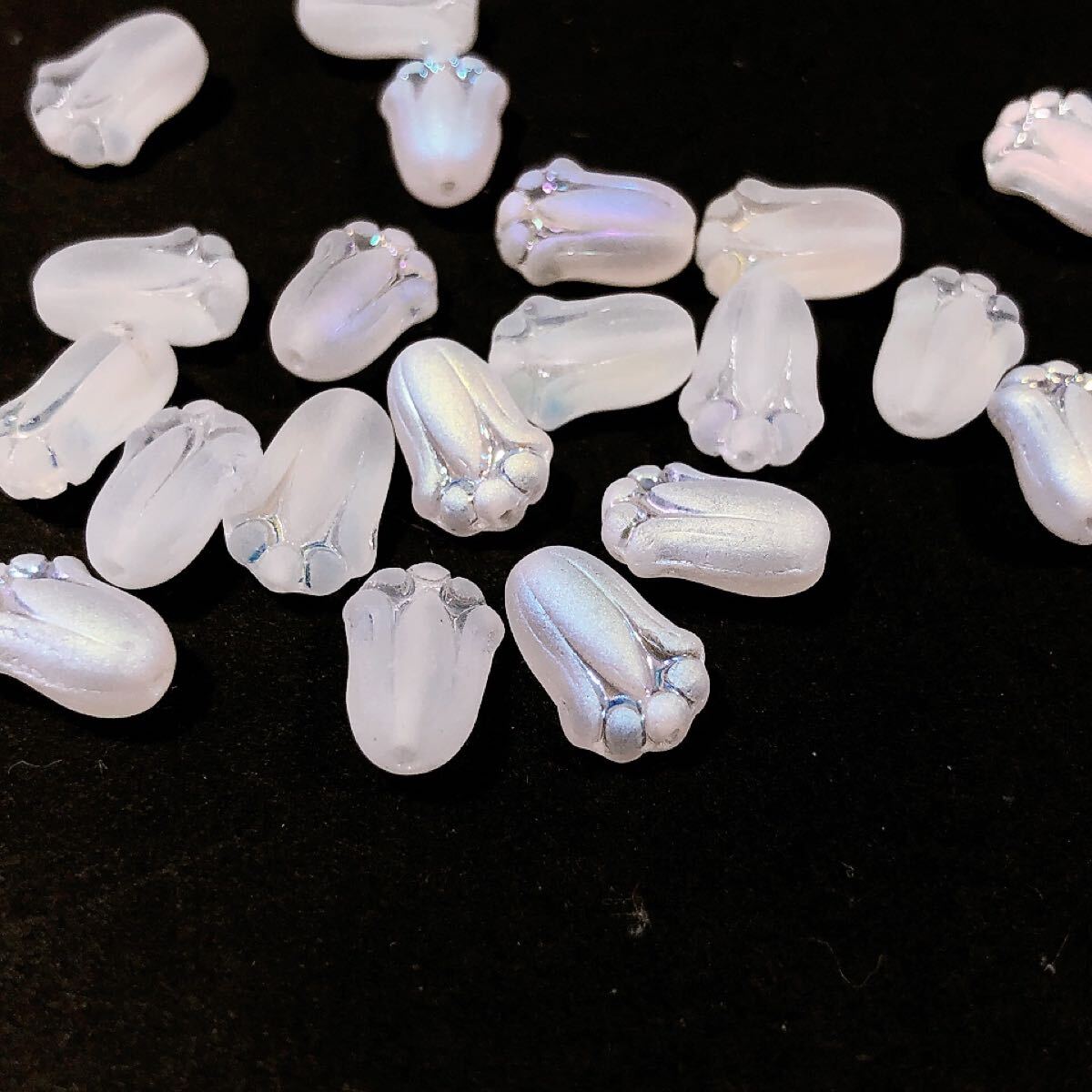 チューリップつぼみ10個 チェコビーズ mhab拍卖