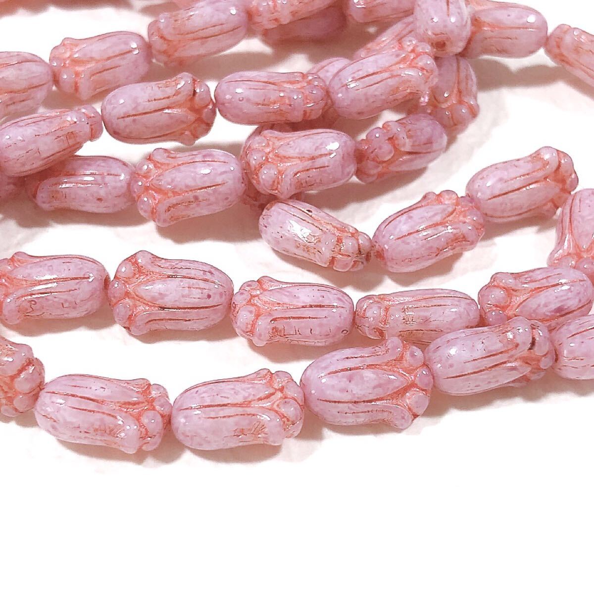 チューリップつぼみ10個 チェコビーズ opp拍卖