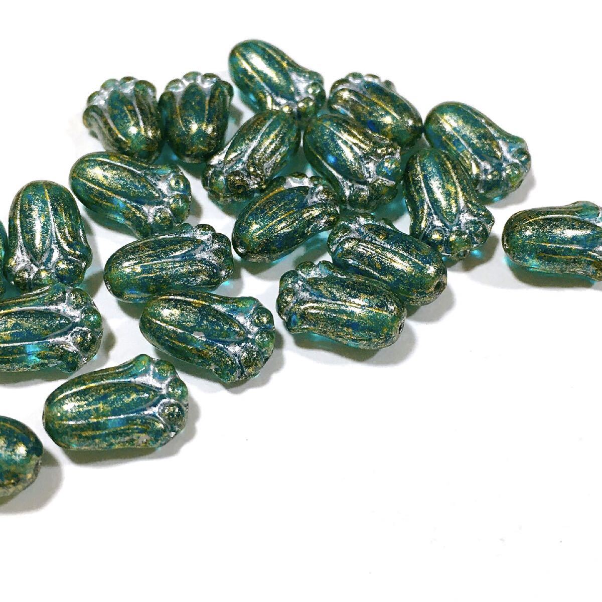 チューリップつぼみ10個 チェコビーズ cdg拍卖