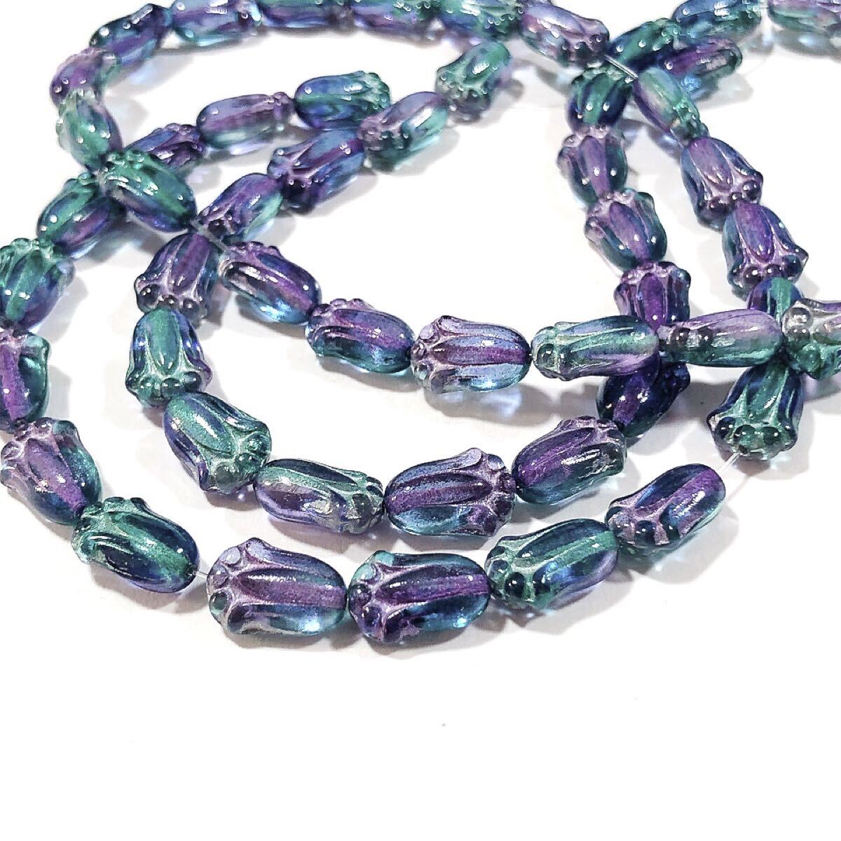 チューリップつぼみ10個 チェコビーズ crgb拍卖