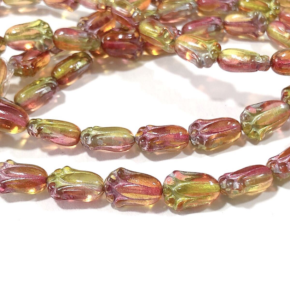 チューリップつぼみ10個 チェコビーズ crgo拍卖