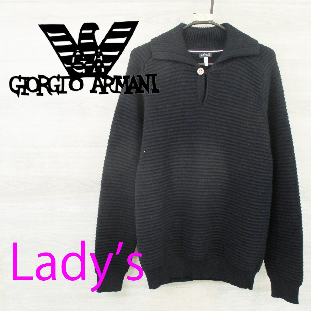 ARMANI アルマーニジーンズ レディース<襟付き ニット>M2070c拍卖