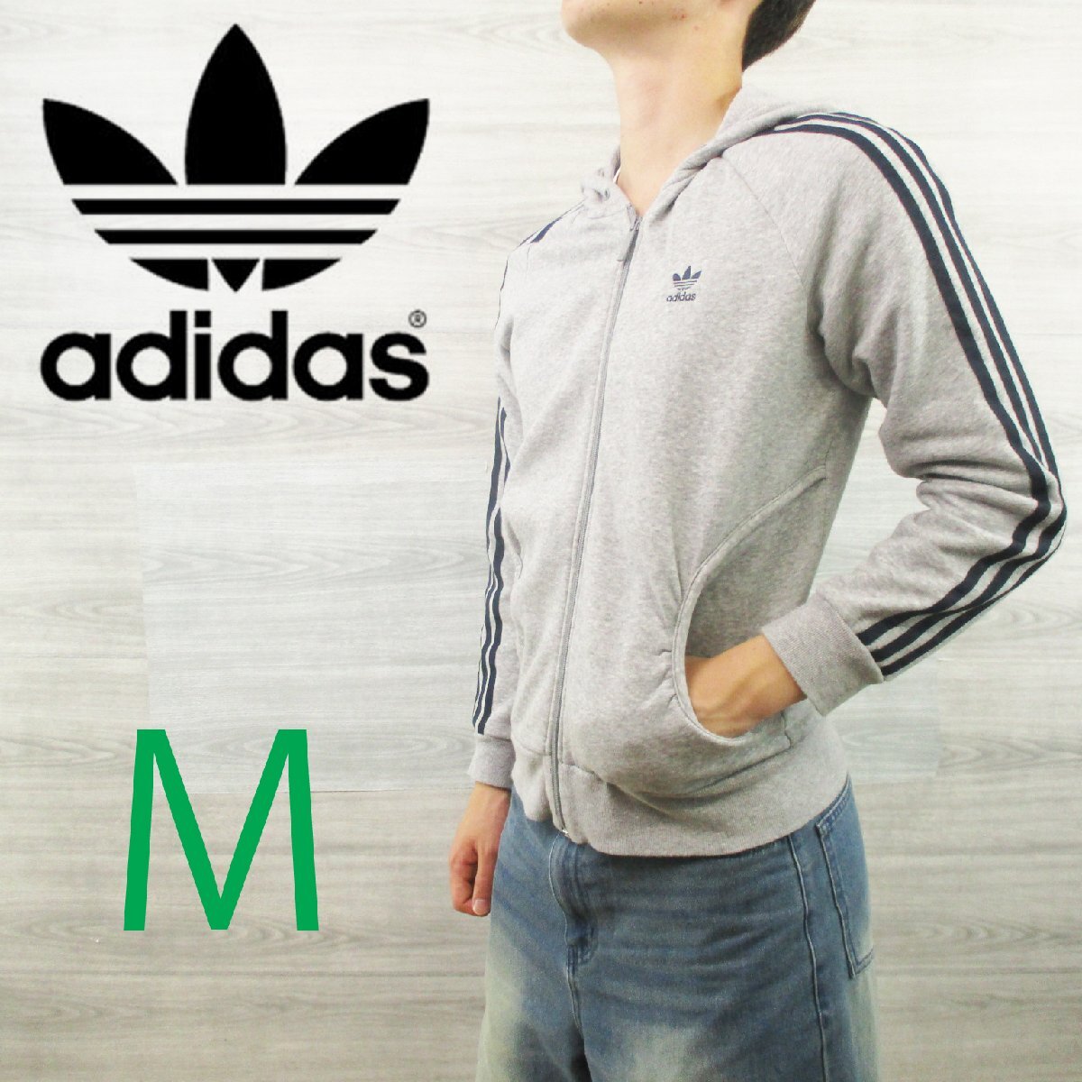 adidas アディダス オリジナルス<フルジップパーカー>M1329m拍卖